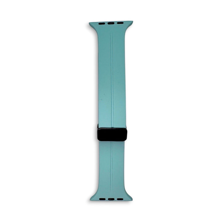 Anhem mint green silicone apple watch strap with black magnetic buckle pfa free sport band