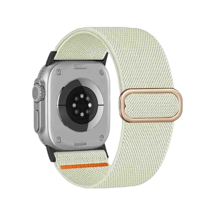 Anhem Ultra Nylon Band on Apple Watch in a soft starlight hue, providing a fresh look as a Nylon Apple Watch Sport Band.
