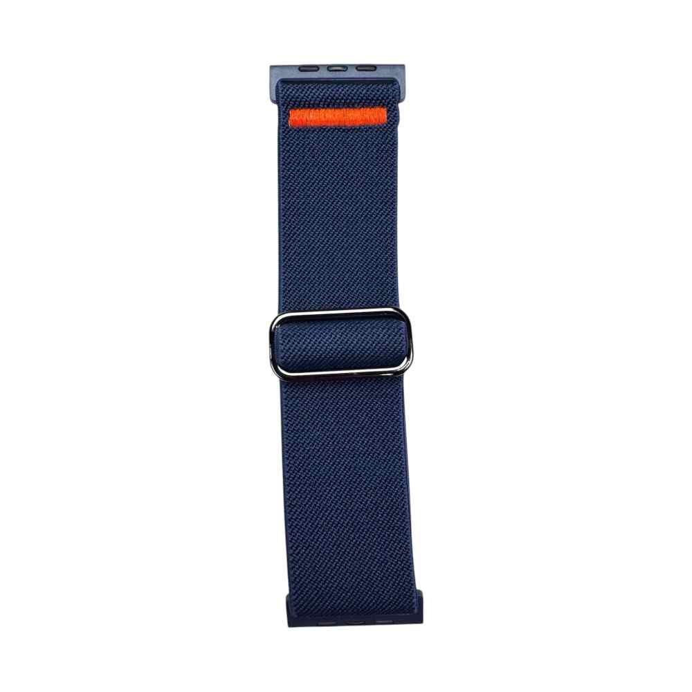 Anhem Ultra Nylon Band shown flat in navy blue, versatile and comfortable for daily use as a Nylon Apple Watch Sport Band.