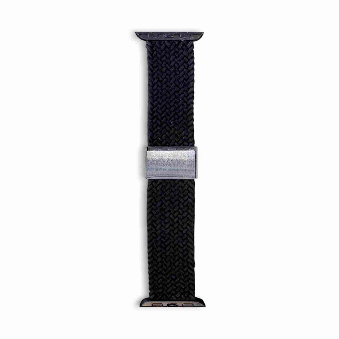 Anhem Braided Nylon Band for Apple Watch in black, combining style and functionality for your watch. Ideal for workouts and daily use. Braided Apple Watch Band.