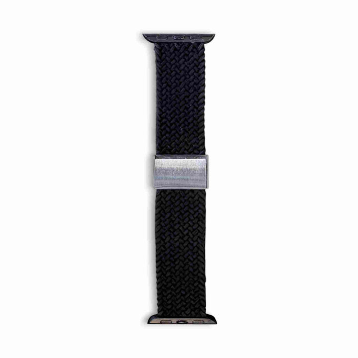 Anhem Braided Nylon Band for Apple Watch in black, combining style and functionality for your watch. Ideal for workouts and daily use. Braided Apple Watch Band.