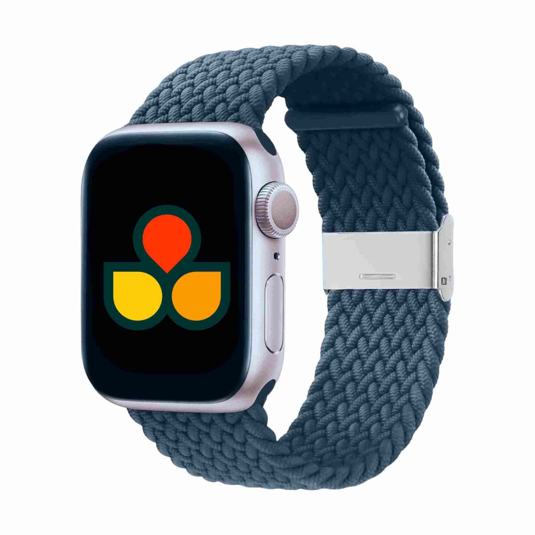 Anhem Braided Nylon Band for Apple Watch in dark blue, combining durability and elegance for daily wear. A great choice for outdoor activities. Braided Apple Watch Band.