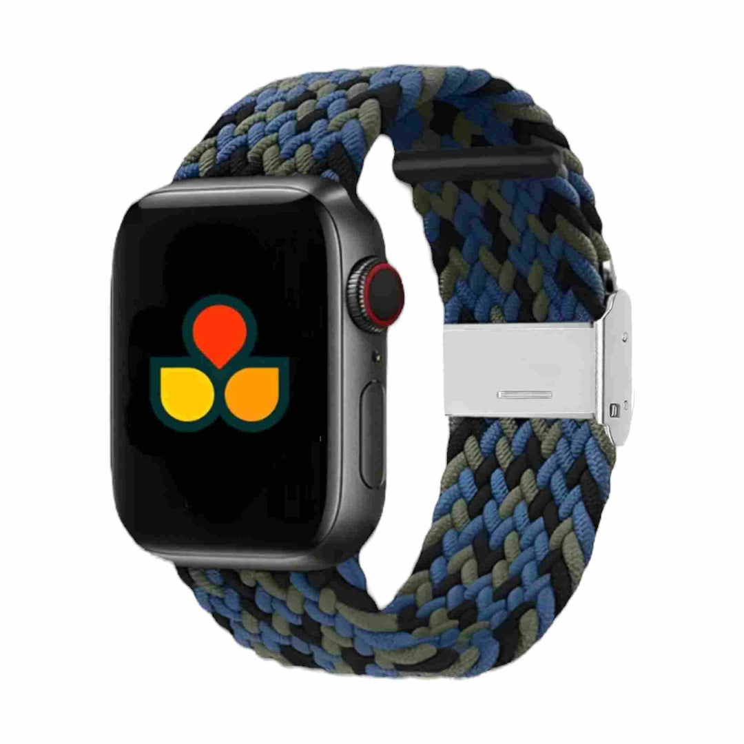 Anhem Braided Nylon Band for Apple Watch in multicolor, vibrant and eye-catching. Perfect for fashion-forward users and workouts. Braided Apple Watch Band.