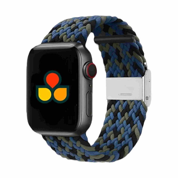 Anhem Braided Nylon Band for Apple Watch in multicolor, vibrant and eye-catching. Perfect for fashion-forward users and workouts. Braided Apple Watch Band.