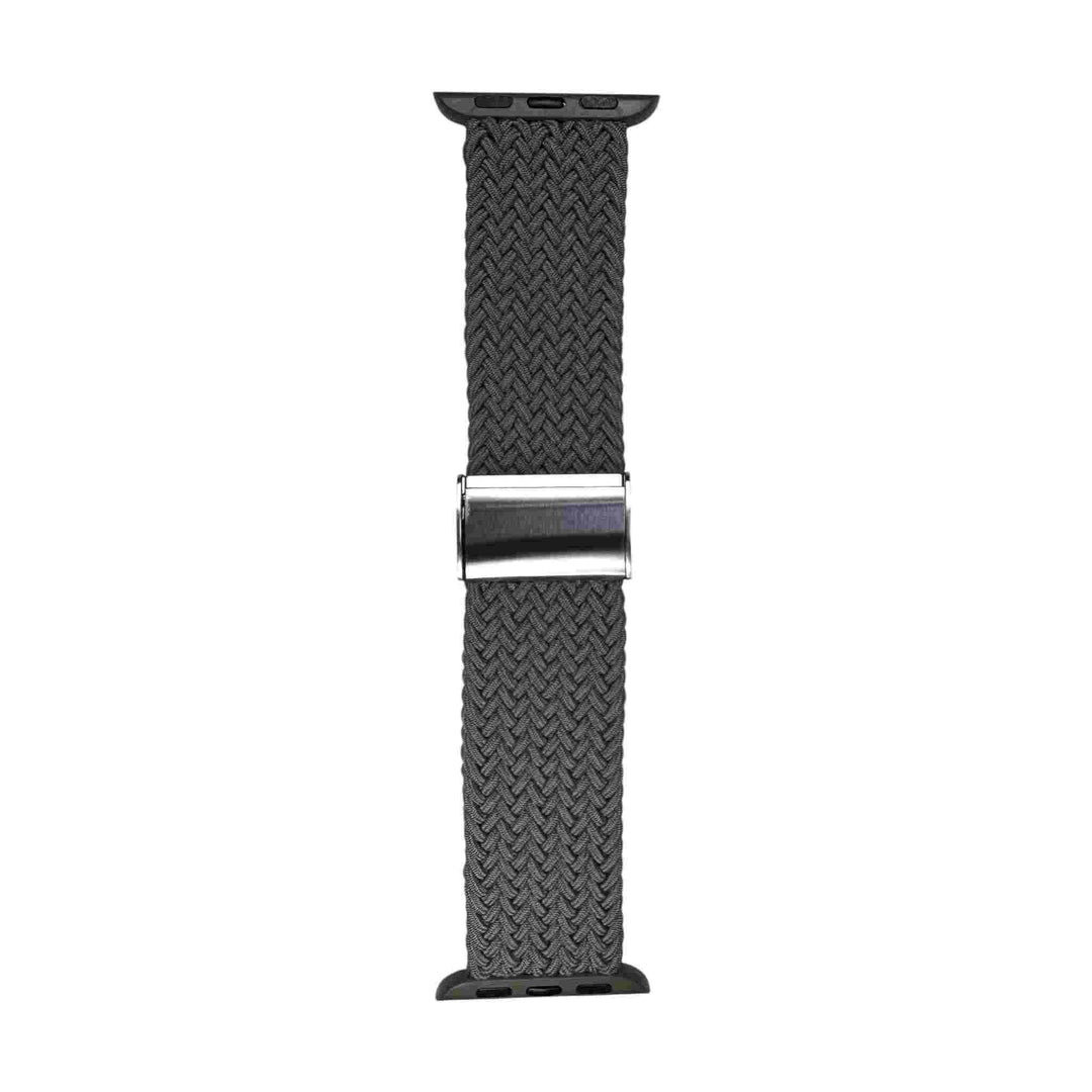 Anhem Braided Nylon Band for Apple Watch in gray-blue, offering comfort and style for everyday wear. Ideal for sports and casual occasions. Braided Apple Watch Band.