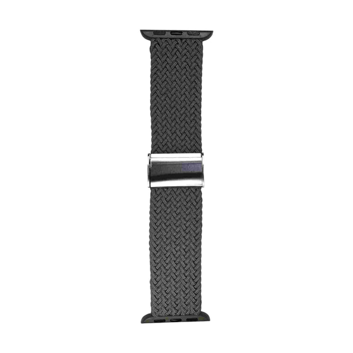 Anhem Braided Nylon Band for Apple Watch in gray-blue, offering comfort and style for everyday wear. Ideal for sports and casual occasions. Braided Apple Watch Band.