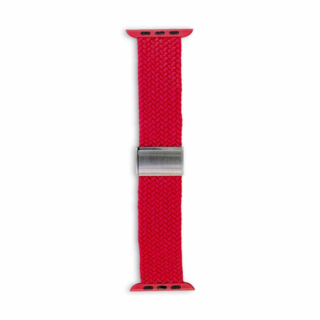 Anhem Braided Nylon Band for Apple Watch in rich red, perfect for making a statement. A great accessory for exercise and everyday use. Braided Apple Watch Band.