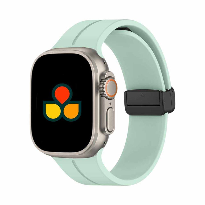Light mint green Anhem Magna Silicone Band, refreshing and trendy as a Magnetic Silicone Apple Watch band.