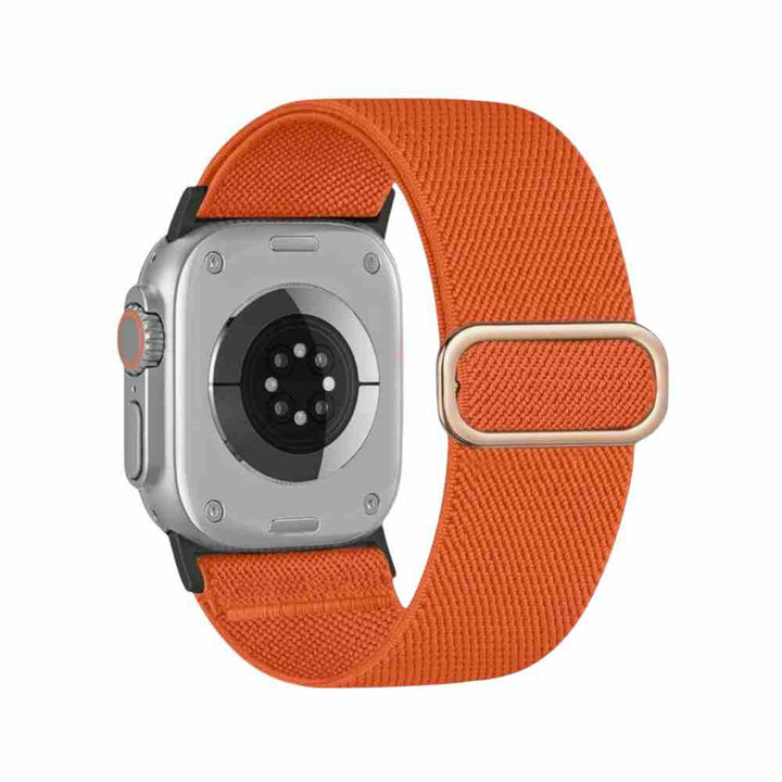 Anhem Ultra Nylon Band in vibrant orange on Apple Watch, combining functionality and flair in a Nylon Apple Watch Sport Band.