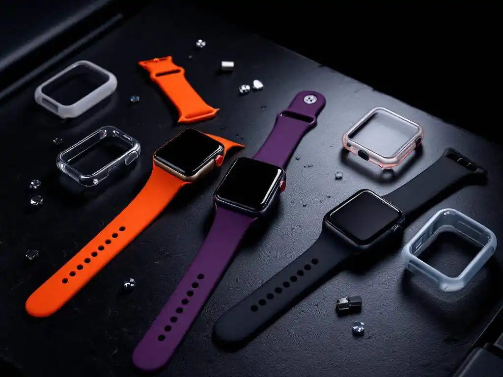 anhem apple watch accessories laid out on table  The Ultimate Guide to Apple Watch Accessories anhem.myshopify.com