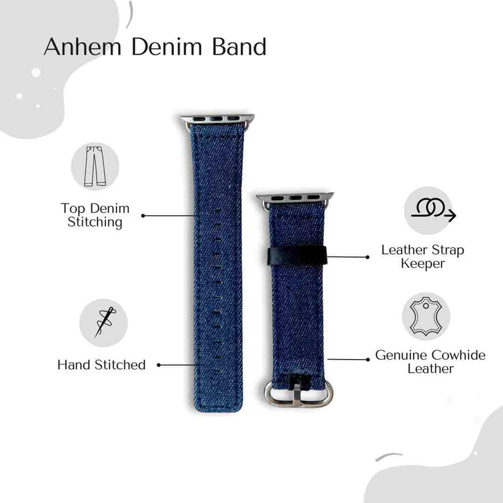 Denim Leather Band
