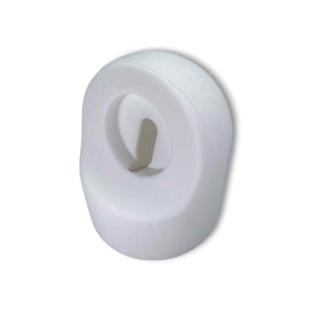 Front view of the Anhem Portable Charging Stand with a minimalist white design, ideal for charging an Apple Watch.