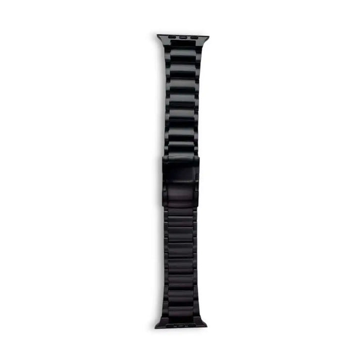 Top view of the Anhem Ultra Titanium Band in black, demonstrating its durable design made for Apple Watch.  Ultra Titanium Strap  anhem.myshopify.com