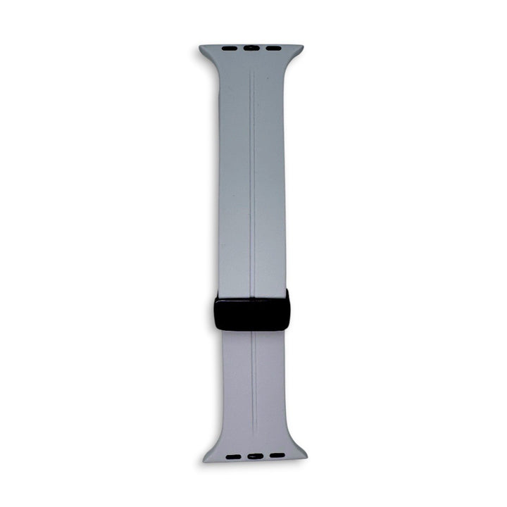 Anhem gray silicone apple watch strap with black magnetic buckle sport band