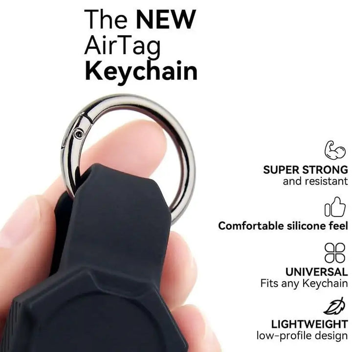Stylish display of Anhem's Smart Key Case Holder & Organizer for Tag, highlighting its lightweight design and comfort, a must-have AirTag Keychain Holder.  Smart Key Case Holder & Organizer for Tag  anhem.myshopify.com