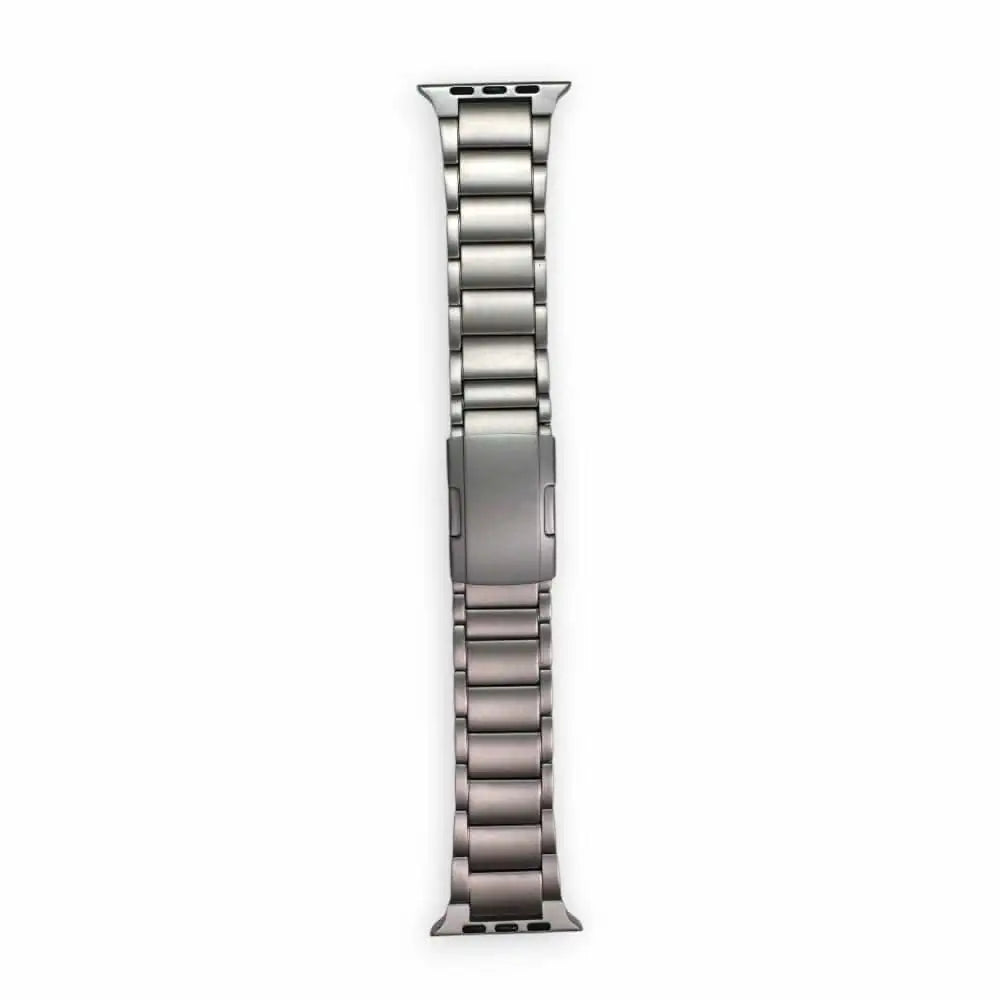 Close-up view of the Anhem Ultra Titanium Band, highlighting the high-quality titanium links, perfect for Apple Watch.  Ultra Titanium Strap  anhem.myshopify.com  Titanium / 38/40/41/42MM (Small Watch)