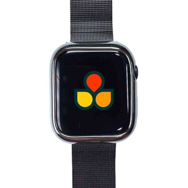 Gray Anhem Protective TPU Case Bumper Cover on a silver Apple Watch, illustrating a sleek design perfect for this Apple Watch Case.  Flex Bumper Case Cover  anhem.myshopify.com  Silver / 49mm