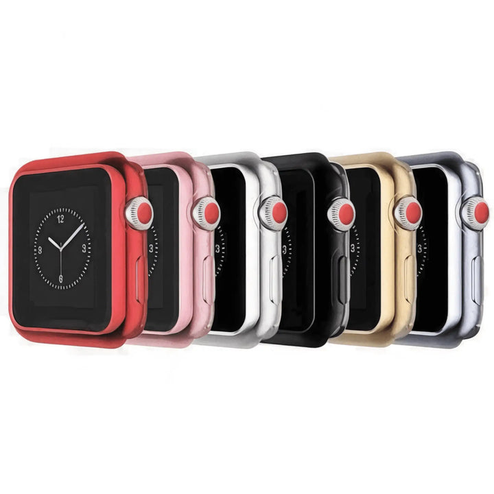 Anhem Protective TPU Case Bumper Cover displayed on an Apple Watch with colorful details, perfect for making a statement with this Apple Watch Case.  Flex Bumper Case Cover  anhem.myshopify.com  6 Pack / 41mm