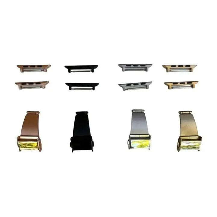 Anhem Amber Resin Strap collection showing various translucent resin watch bands with metal hardware connectors.