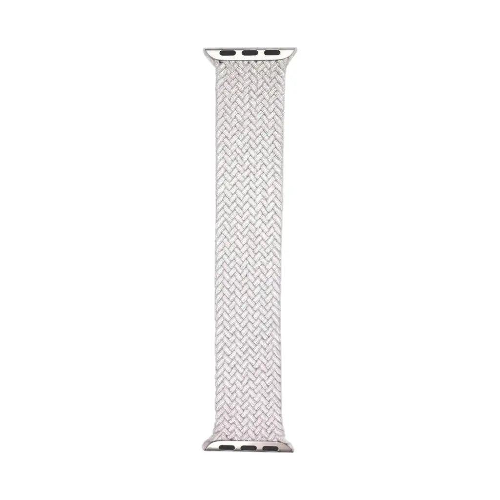 Anhem Braided Infinity Strap in white, a breathable woven nylon watch band for Apple Watch with a flexible design.