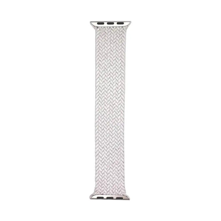 Anhem Braided Infinity Strap in white, a breathable woven nylon watch band for Apple Watch with a flexible design.