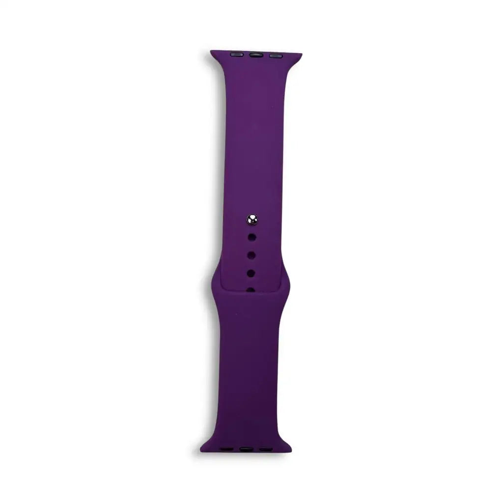 Anhem Endura purple silicone sport strap for Apple Watch, featuring a flexible, sweat-resistant design.