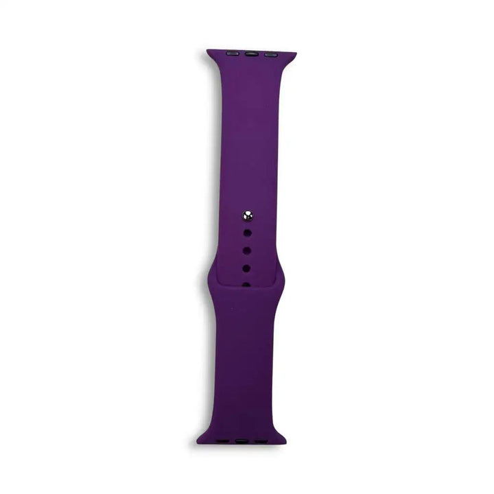 Anhem Endura purple silicone sport strap for Apple Watch, featuring a flexible, sweat-resistant design.