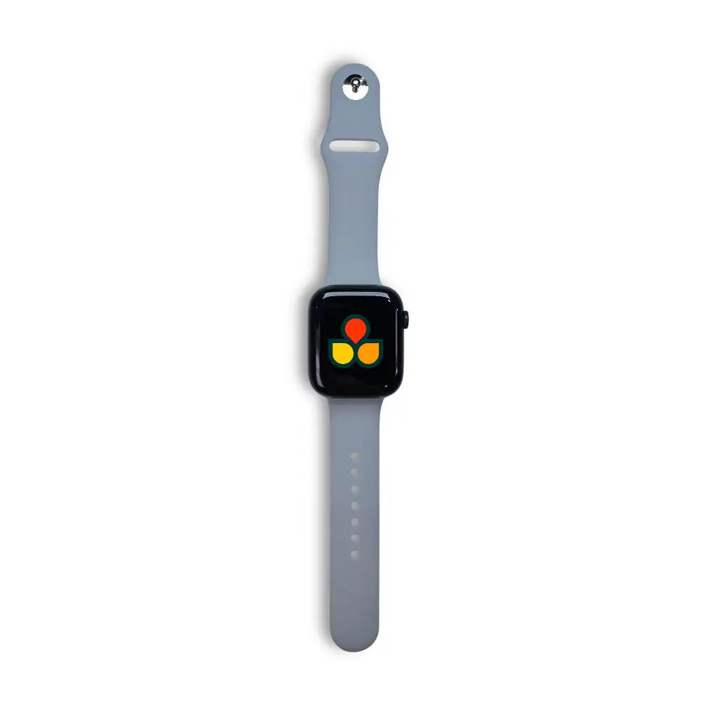 Anhem Endura silicone Apple Watch band in light grey, featuring a flexible, sweat-resistant sport design.