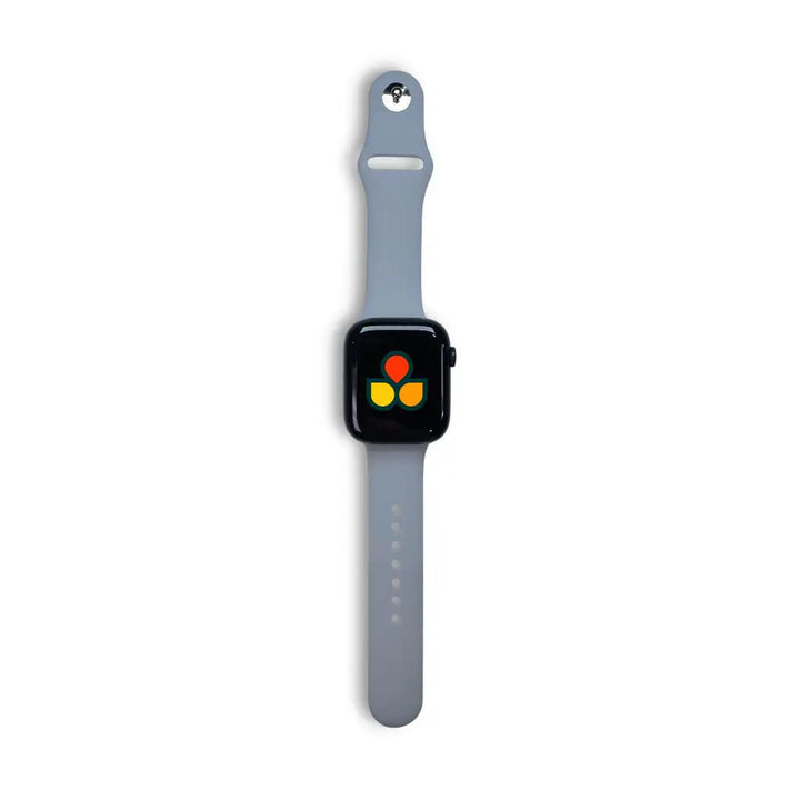 Anhem Endura silicone Apple Watch band in light grey, featuring a flexible, sweat-resistant sport design.