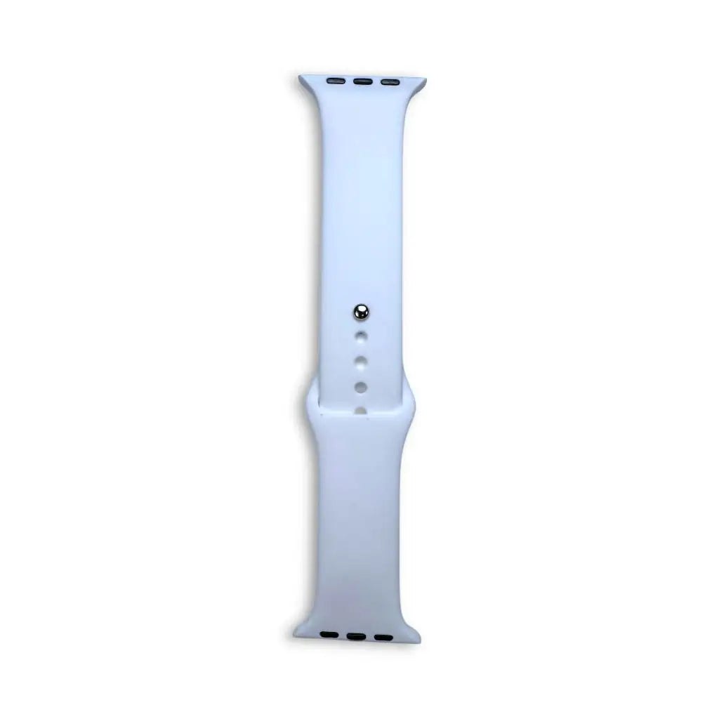 Anhem Endura white silicone sport strap for Apple Watch, featuring a flexible, sweat-resistant design.