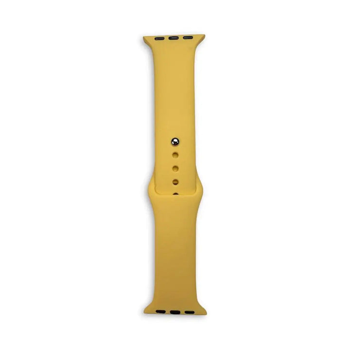 Anhem Endura yellow silicone sport watch band for Apple Watch, featuring a flexible, sweat-resistant design.