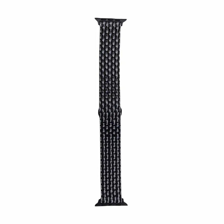 Anhem Opulent Steel Strap, a black stainless steel link Apple Watch band with a durable, bold metal design.