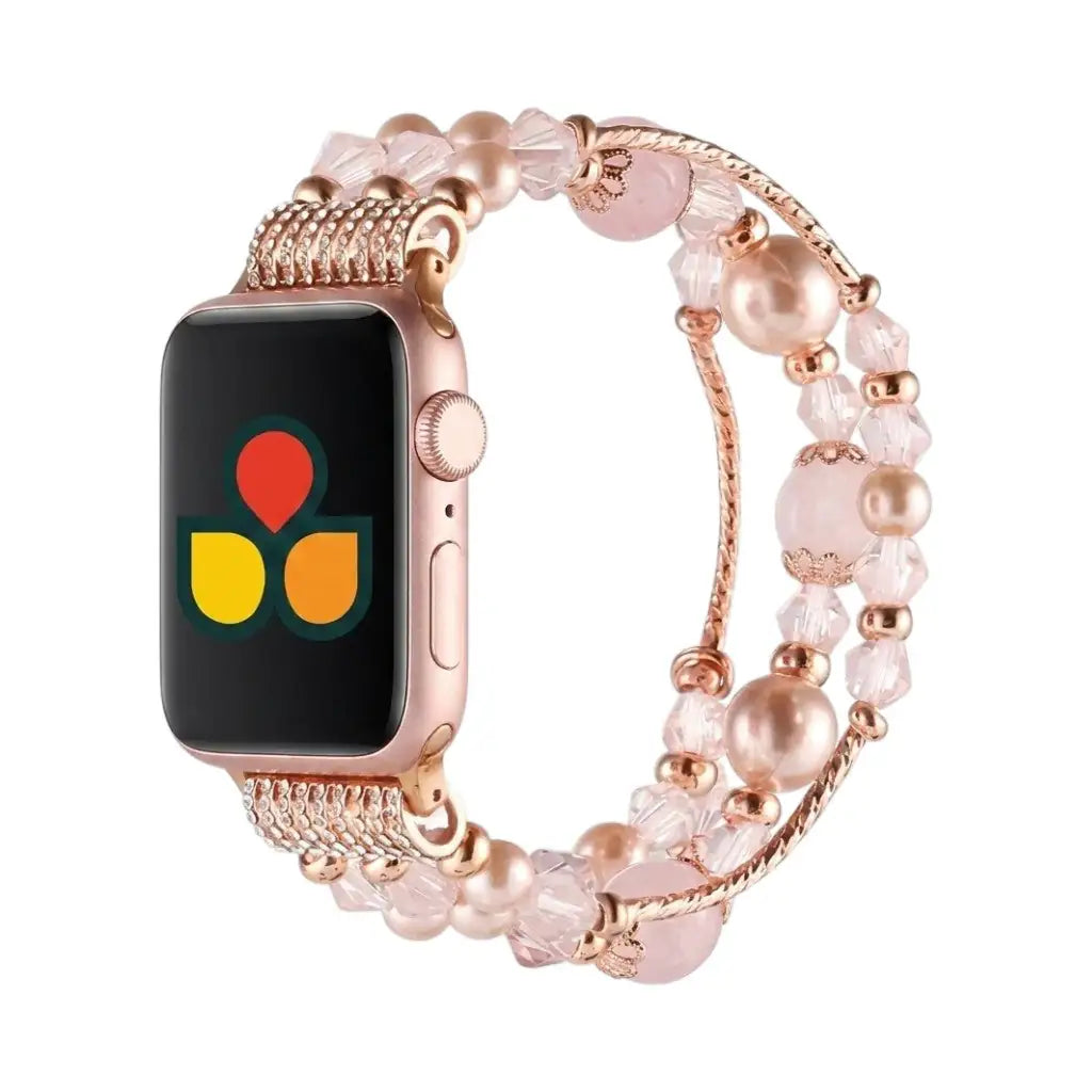Beaded Bracelet Strap  anhem.myshopify.com  Pink / 44/45/46/49MM