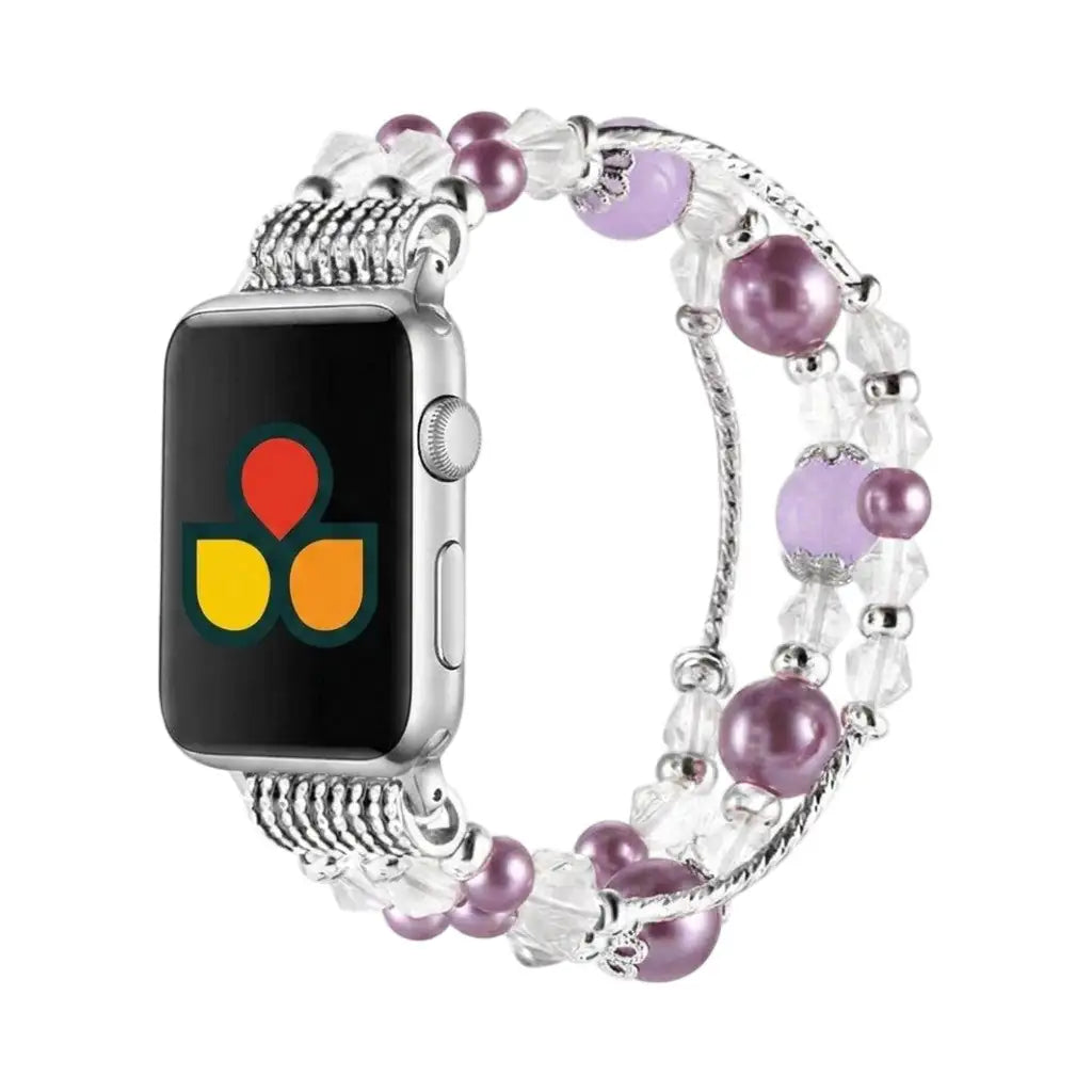 Beaded Bracelet Strap  anhem.myshopify.com  Purple / 44/45/46/49MM