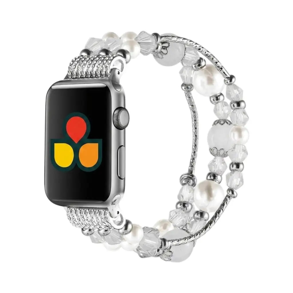 Beaded Bracelet Strap  anhem.myshopify.com  White / 44/45/46/49MM