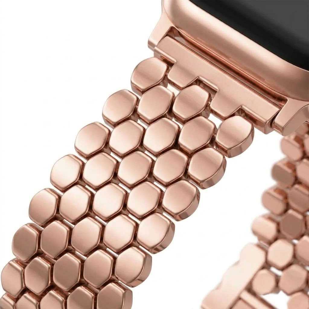 anhem rose gold apple watch band made of metal