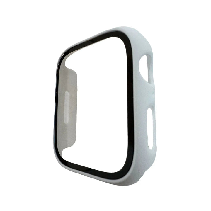 Angle view of the Anhem Matte Protective Screen Case Cover for Apple Watch showcasing unique design elements that enhance both protection and aesthetics.  Satin Guard Case Cover  anhem.myshopify.com