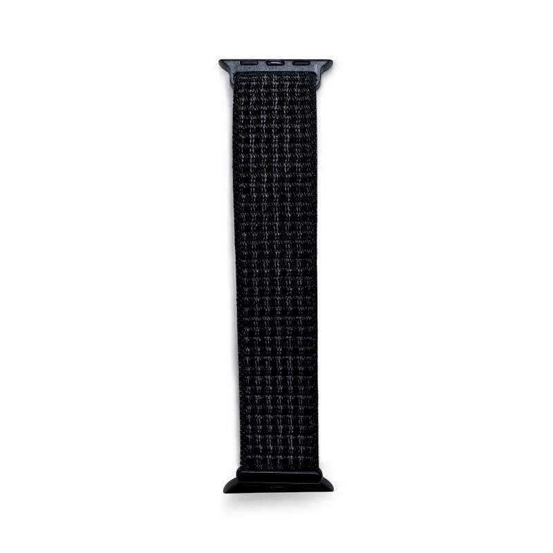 Classic black Velcro Nylon Band for Apple Watch via Anhem, a stylish addition with the Velcro Sport Loop technology.