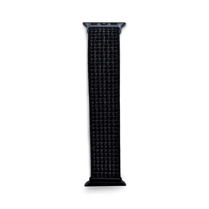 Classic black Velcro Nylon Band for Apple Watch via Anhem, a stylish addition with the Velcro Sport Loop technology.