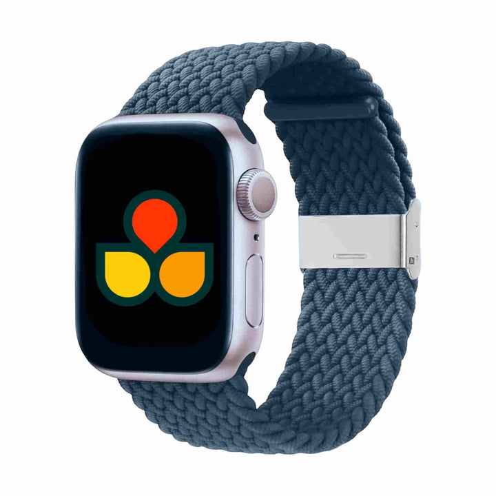 Anhem Braided Nylon Band for Apple Watch in dark blue, combining durability and elegance for daily wear. A great choice for outdoor activities. Braided Apple Watch Band.
