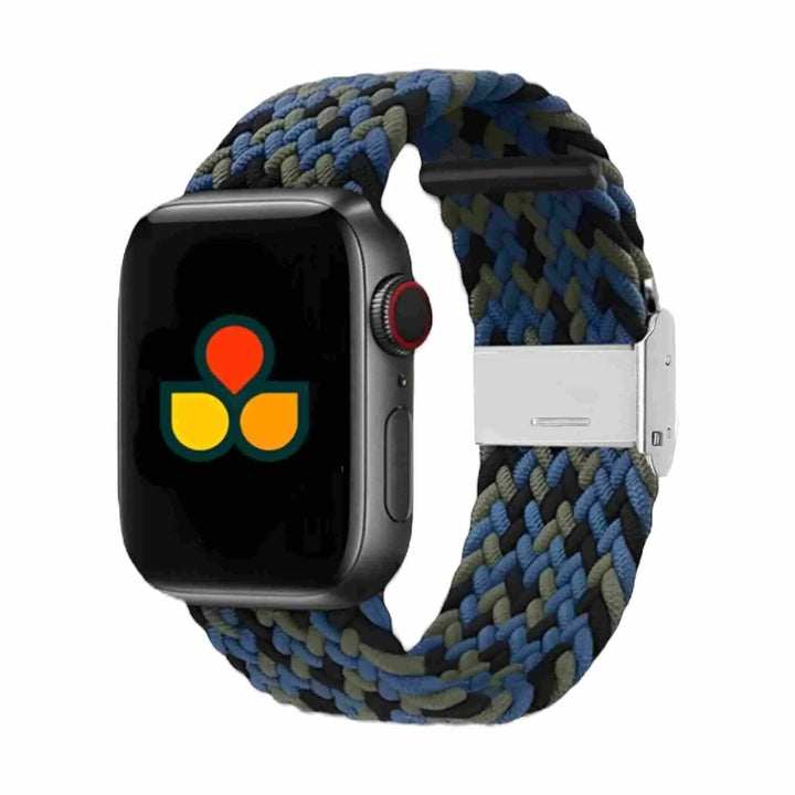 Anhem Braided Nylon Band for Apple Watch in multicolor, vibrant and eye-catching. Perfect for fashion-forward users and workouts. Braided Apple Watch Band.  Braided Nylon Strap  anhem.myshopify.com  Camo / 44/45/46/49MM (Large Watch)