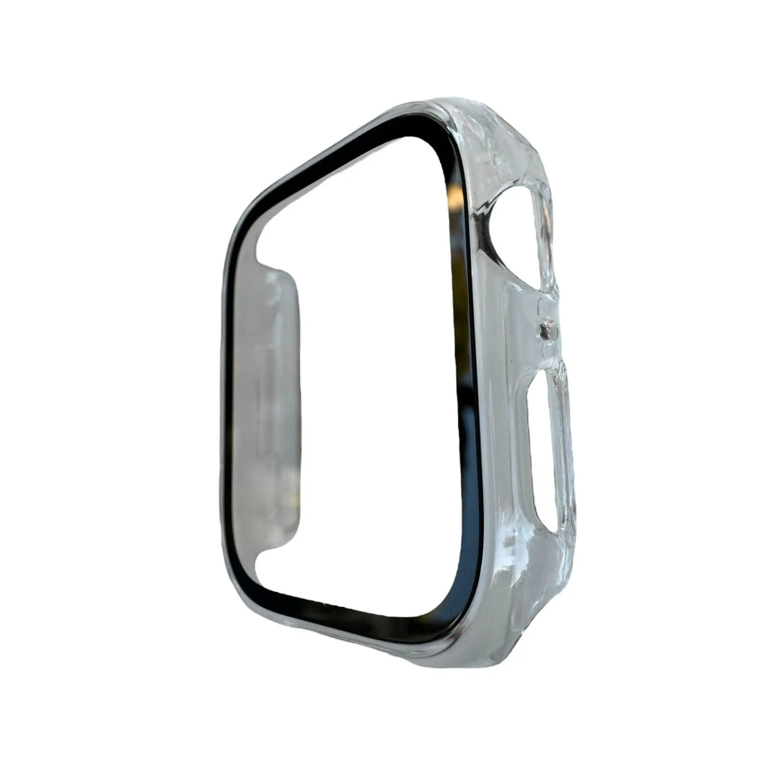 Close-up of the Anhem Matte Protective Screen Case Cover for Apple Watch showcasing its intricate design details, made for protection and style.  Satin Guard Case Cover  anhem.myshopify.com