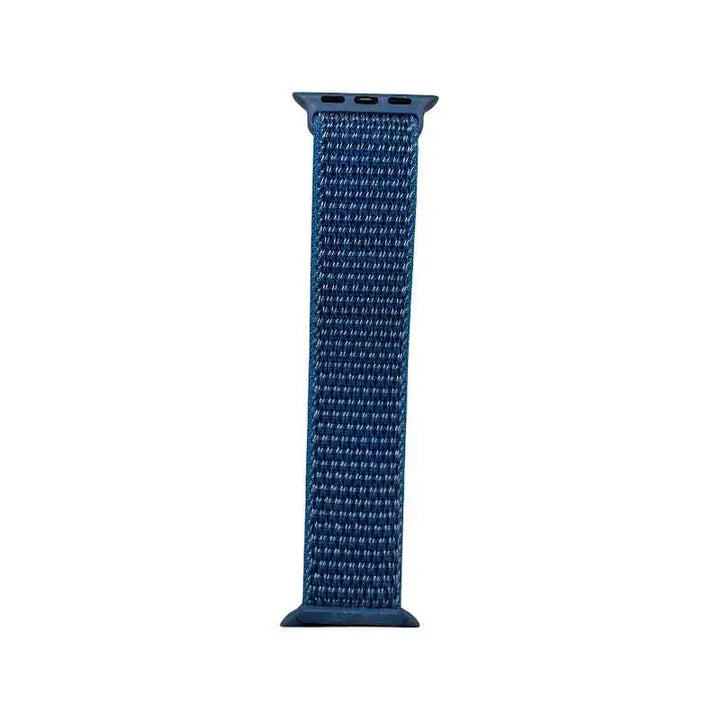 Navy blue Velcro Nylon Band designed for Apple Watch by Anhem, combines style and functionality in the Velcro Sport Loop design.  Velcro Hook Strap  anhem.myshopify.com  Blue / 44/45/46/499MM (Large Watch)