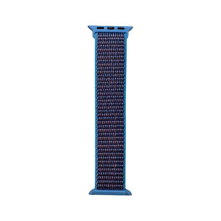 Deep blue Velcro Nylon Band for Apple Watch from Anhem, a perfect blend of comfort and athletic style in the Velcro Sport Loop.