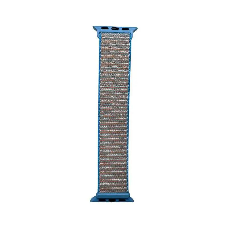 Red Velcro Nylon Band for Apple Watch by Anhem, part of the Velcro Sport Loop collection for a vibrant, sporty look.  Velcro Hook Strap  anhem.myshopify.com  Cornflower / 44/45/46/499MM (Large Watch)
