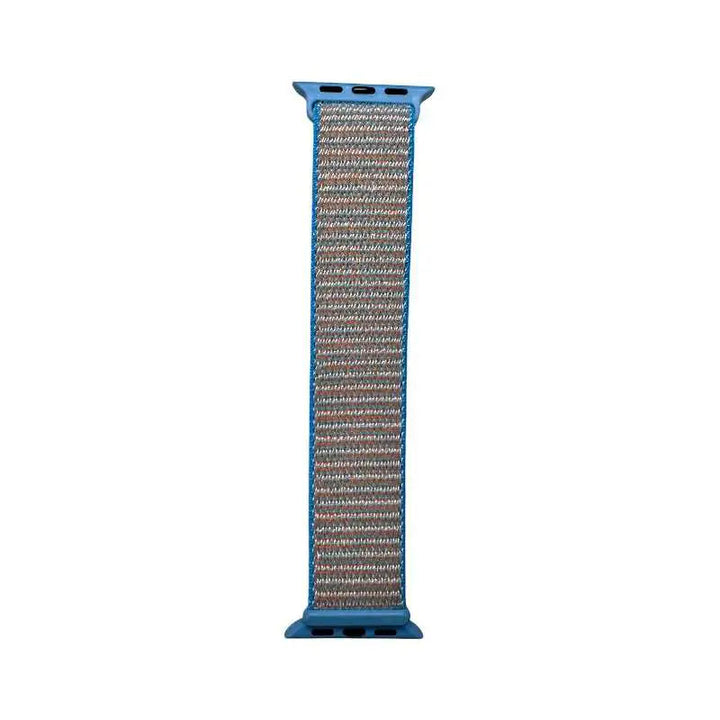 Red Velcro Nylon Band for Apple Watch by Anhem, part of the Velcro Sport Loop collection for a vibrant, sporty look.  Velcro Hook Strap  anhem.myshopify.com  Cornflower / 44/45/46/499MM (Large Watch)