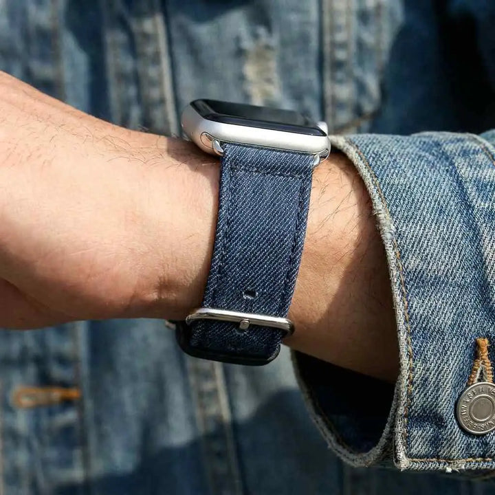 Denim Leather Strap  anhem.myshopify.com