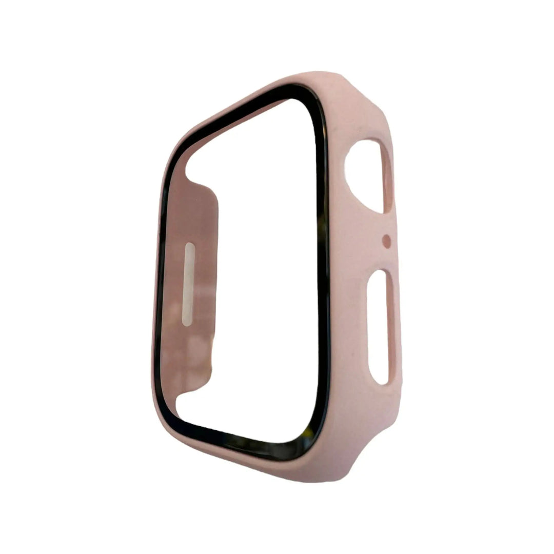 Back view of the Anhem Matte Protective Screen Case Cover for Apple Watch with a clear visibility of its protective design structure.  Satin Guard Case Cover  anhem.myshopify.com