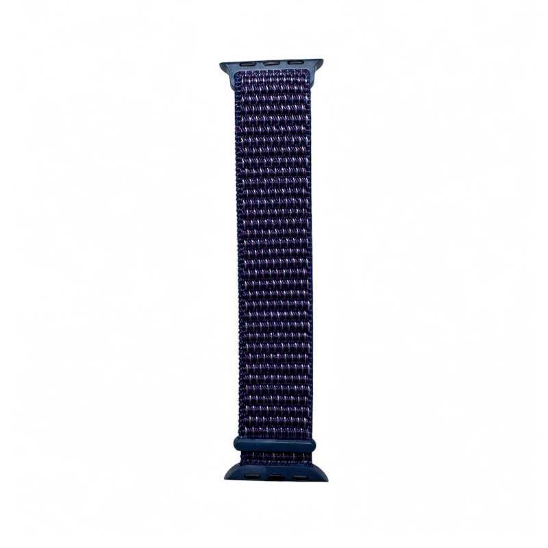 Bright red Velcro Nylon Band for Apple Watch from Anhem, designed as part of the Velcro Sport Loop range for active users.