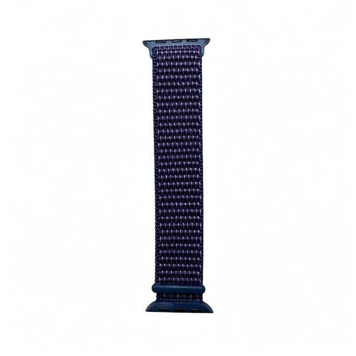 Bright red Velcro Nylon Band for Apple Watch from Anhem, designed as part of the Velcro Sport Loop range for active users.